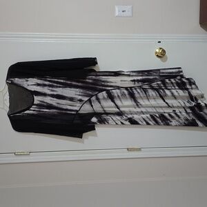 Staple Black and Gray Tie-Dye Top